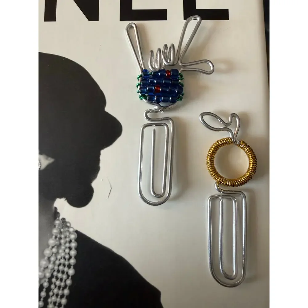 6/$25 Wacky Novelty Beaded Paperclips